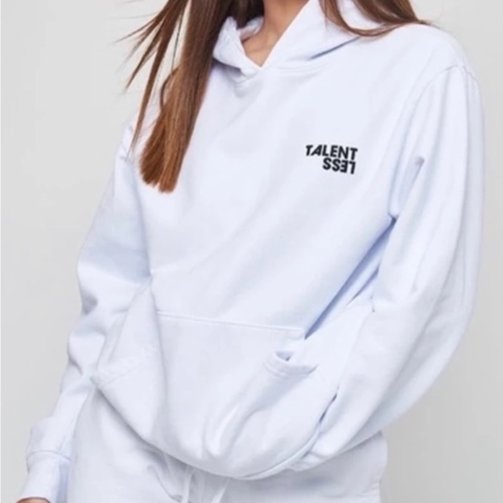 TALENTLESS hoodie white women’s size small